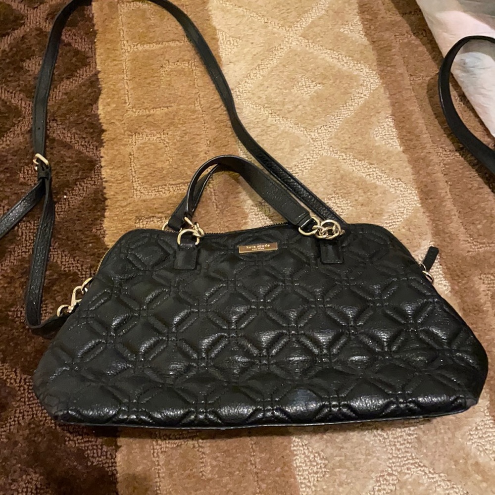 Black Leather Kate Spade Satchel